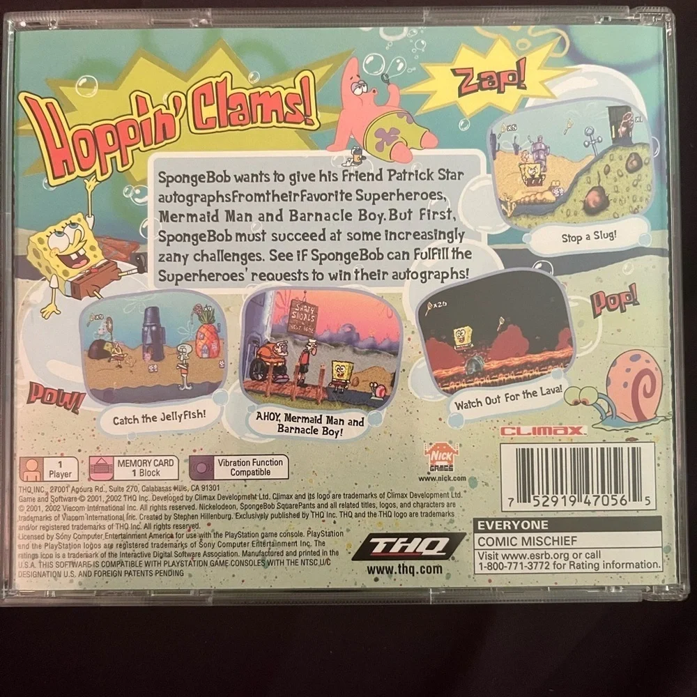 PlayStation SpongeBob SquarePants Supersponge Game - Picture 3 of 8